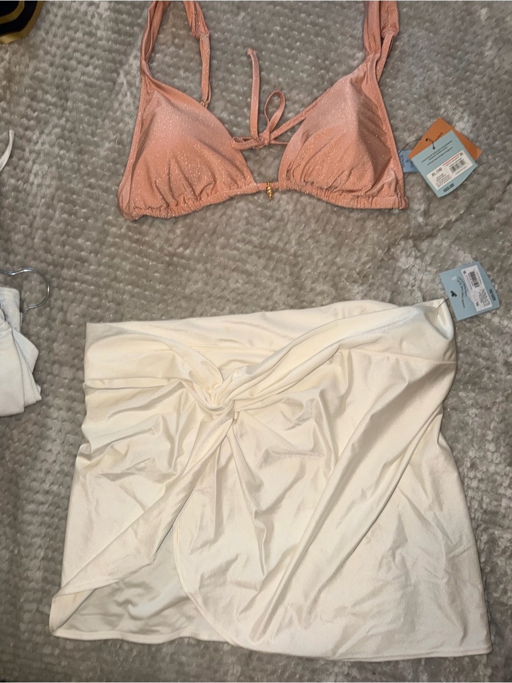 Women’s Two-Piece Swim Set -Shimmer bikini top and shimmer cover up